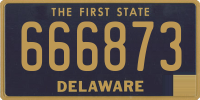DE license plate 666873