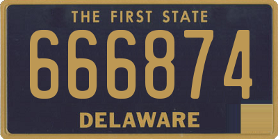 DE license plate 666874