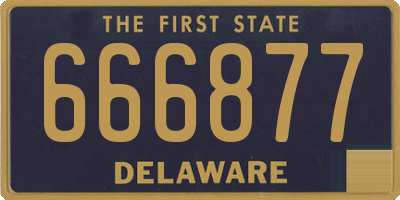 DE license plate 666877