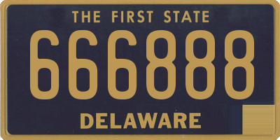 DE license plate 666888