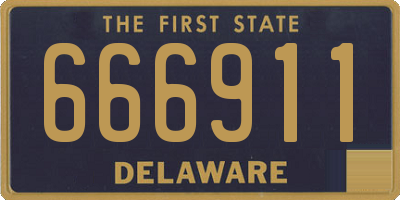 DE license plate 666911