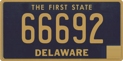DE license plate 66692