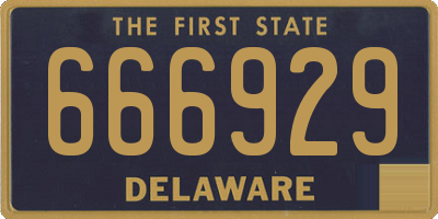 DE license plate 666929