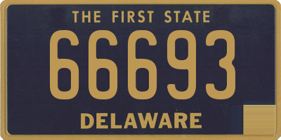 DE license plate 66693