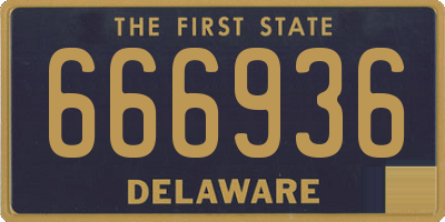 DE license plate 666936