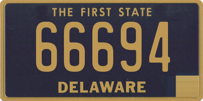 DE license plate 66694
