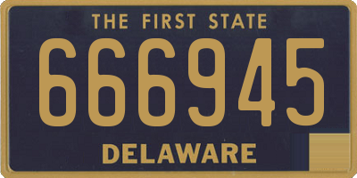 DE license plate 666945