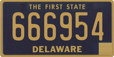 DE license plate 666954