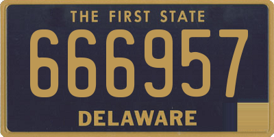 DE license plate 666957