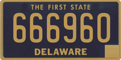 DE license plate 666960