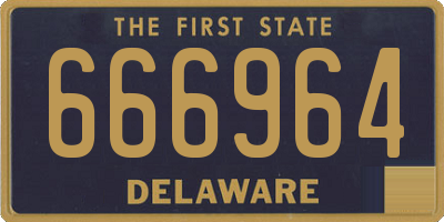 DE license plate 666964