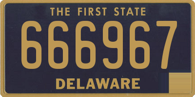 DE license plate 666967