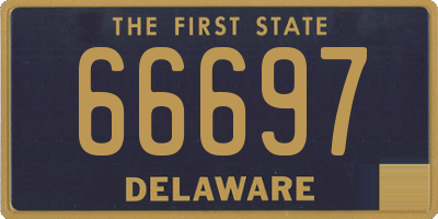 DE license plate 66697
