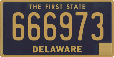 DE license plate 666973