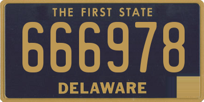 DE license plate 666978