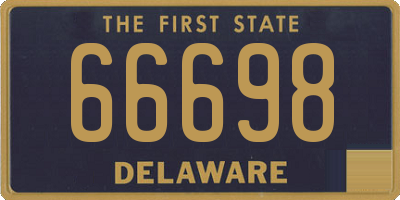 DE license plate 66698
