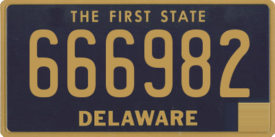 DE license plate 666982