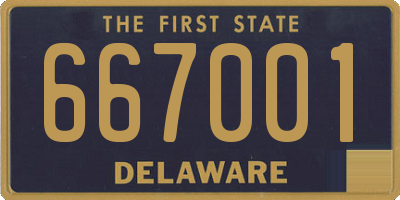 DE license plate 667001