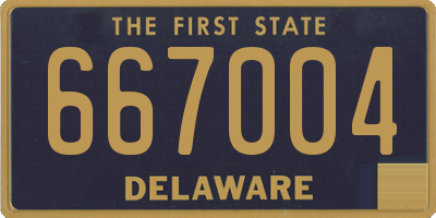 DE license plate 667004