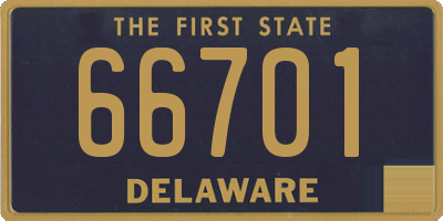 DE license plate 66701