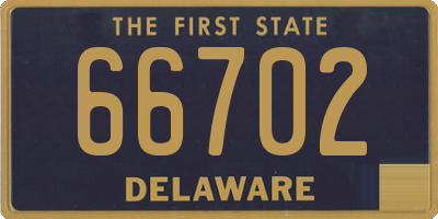 DE license plate 66702