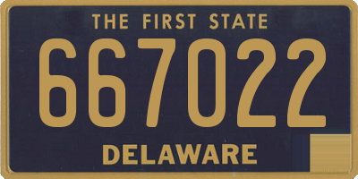 DE license plate 667022