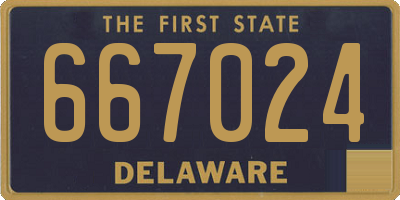 DE license plate 667024