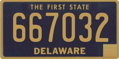 DE license plate 667032
