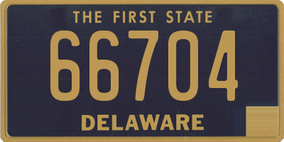 DE license plate 66704