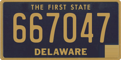 DE license plate 667047