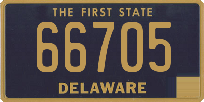 DE license plate 66705