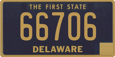 DE license plate 66706