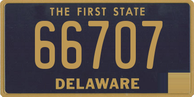 DE license plate 66707