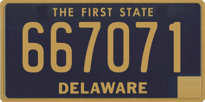 DE license plate 667071