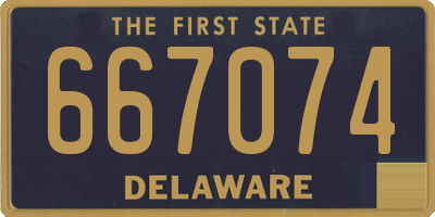 DE license plate 667074