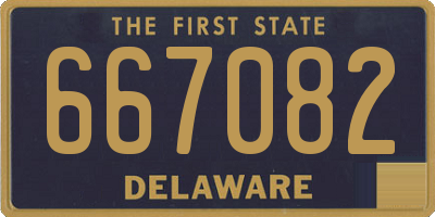 DE license plate 667082