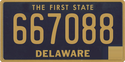 DE license plate 667088