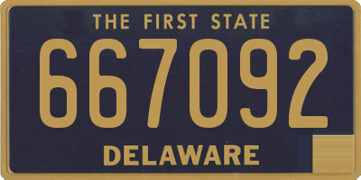 DE license plate 667092