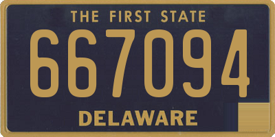 DE license plate 667094