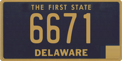 DE license plate 6671