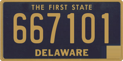DE license plate 667101