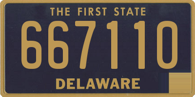 DE license plate 667110