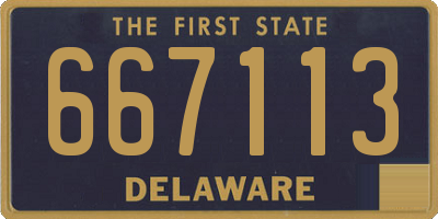 DE license plate 667113