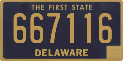 DE license plate 667116