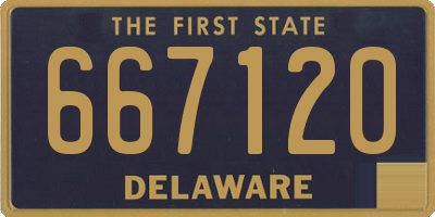 DE license plate 667120