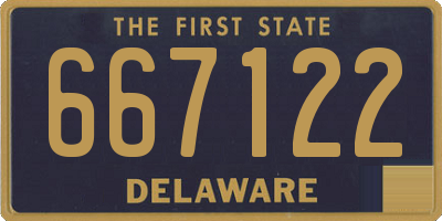 DE license plate 667122