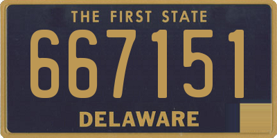 DE license plate 667151