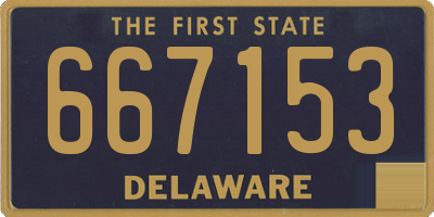 DE license plate 667153