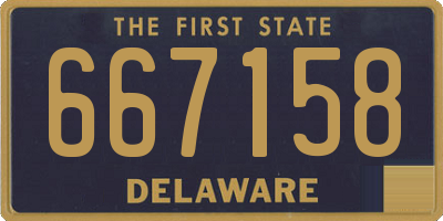 DE license plate 667158
