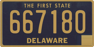 DE license plate 667180